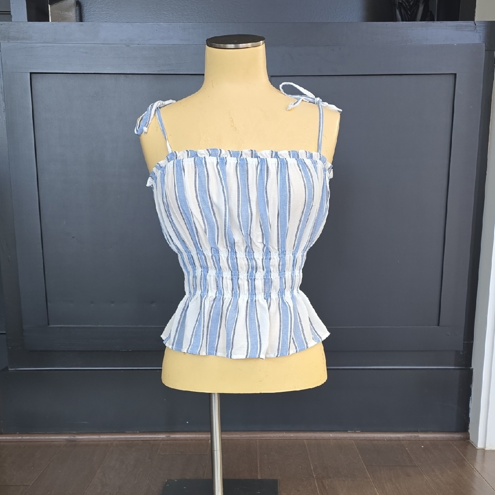 Francesca's Collections Blue and White Striped Camisole
